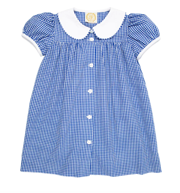 Tabitha's Teacher's Pet Dress | Rockefeller Royal Mini Gingham w/Worth Avenue White