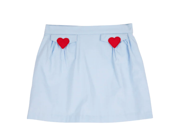 Perrin Flannel Pleated Skirt |  A Kind Heart | Buckhead Blue