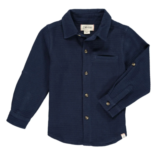 Atwood Woven Shirt | Navy Waffle