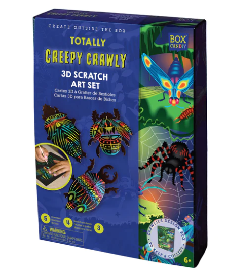 Totally Creepy Crawly 3D Scratch Art Set
