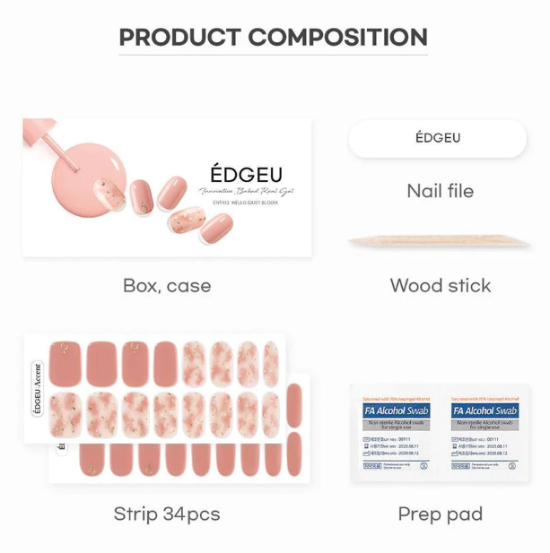 Gel Nail Wraps | Pink Balayage
