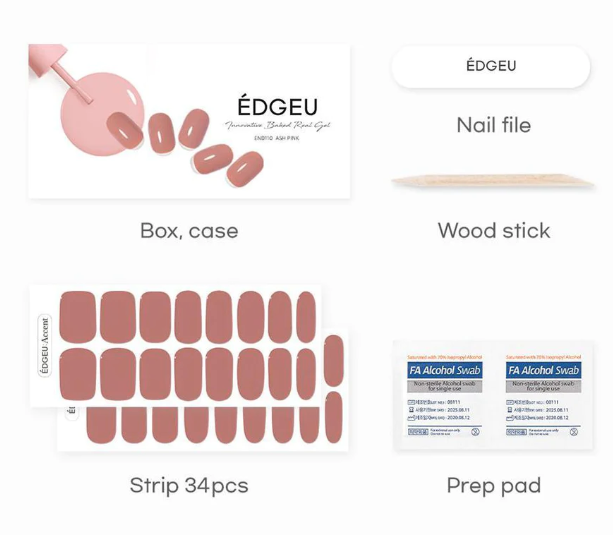 Gel Nail Wraps | Ash Pink