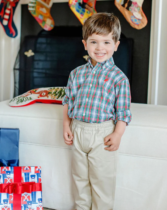 Dean's List Dress Shirt | Prestonwood Plaid w/Richmond Red Stork