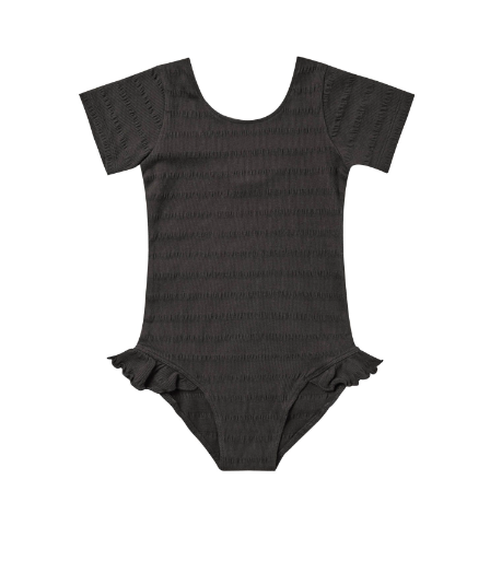 Cinched Ribbed Leotard | Black