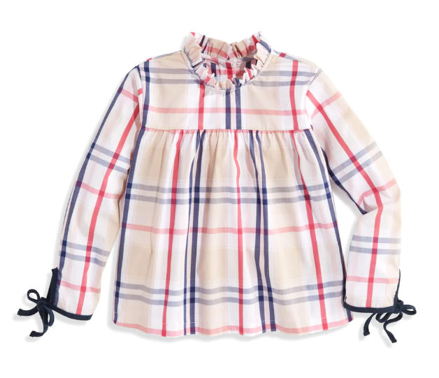 Ruffled Turner Blouse | Boude Plaid
