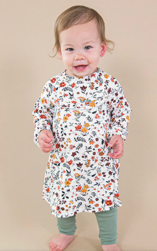 Bamboo Ruffle Dress and Legging | Autumn Ditsy