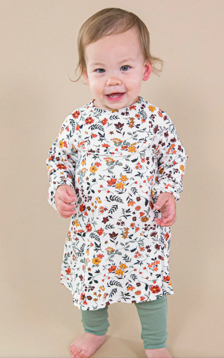 Bamboo Ruffle Dress and Legging | Autumn Ditsy