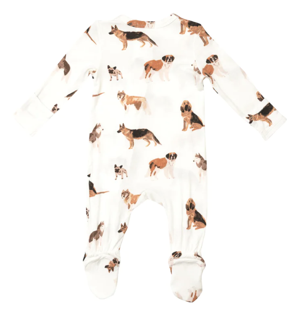 Bamboo Zipper Footie | Big Dogs