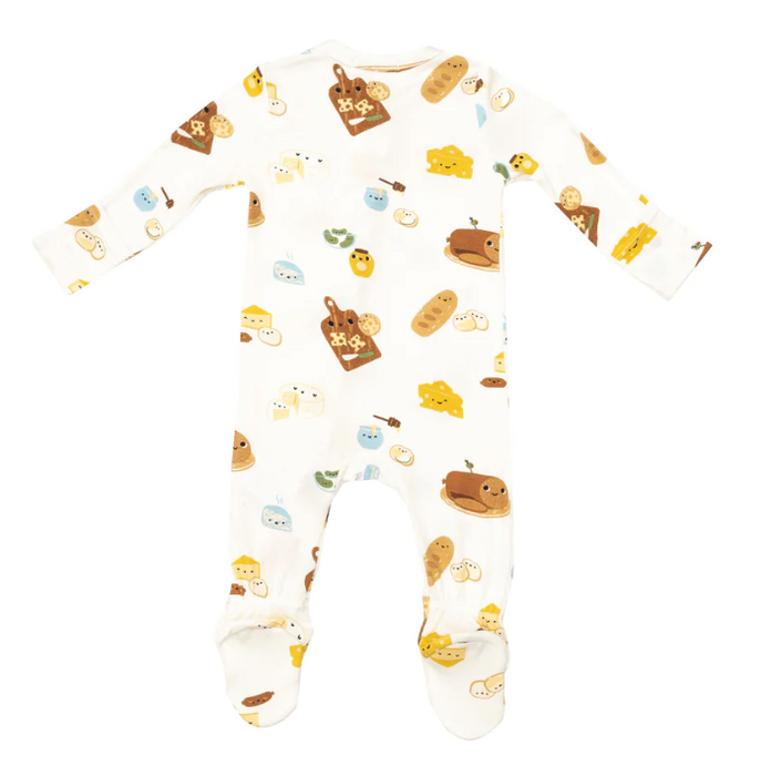 Bamboo Zipper Footie | Charcuterie