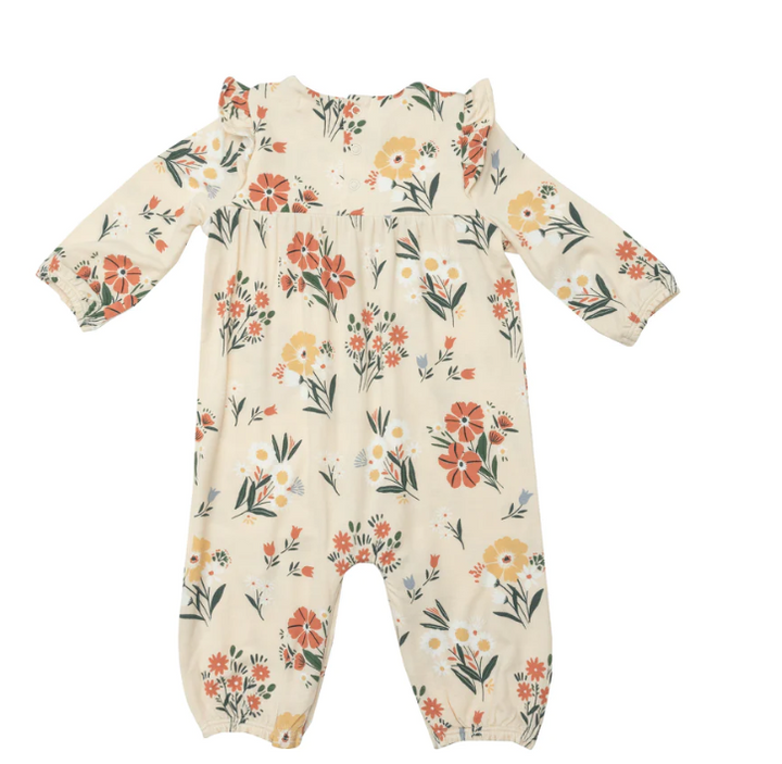 Bamboo Ruffle Sleeve Romper | Garden Floral