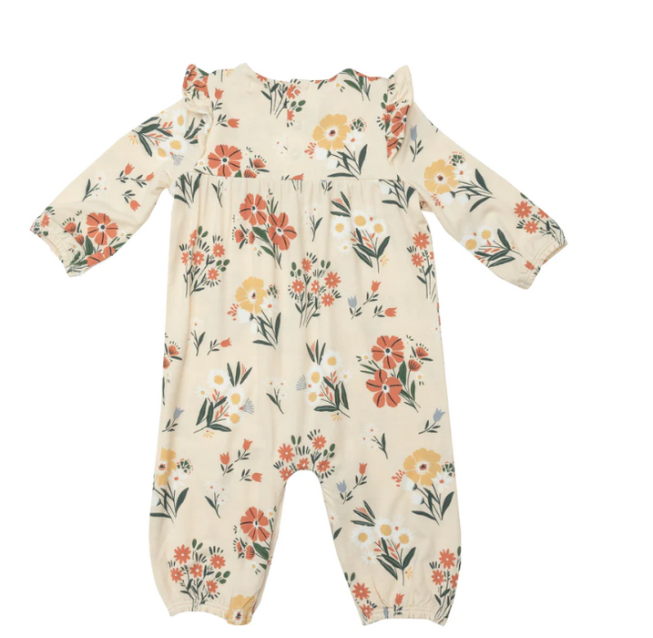 Bamboo Ruffle Sleeve Romper | Garden Floral