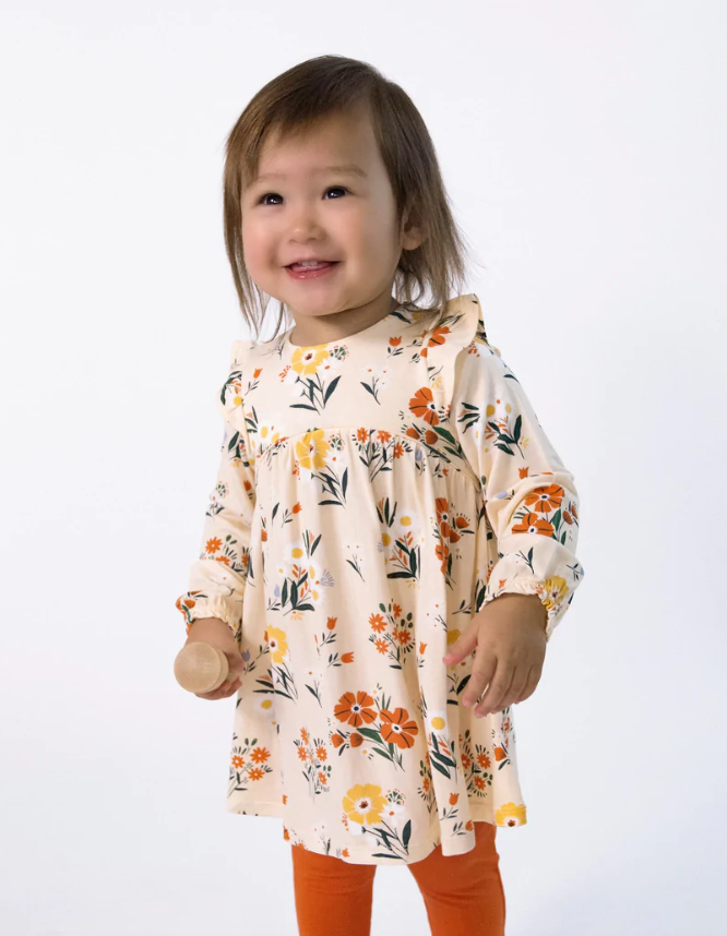 Bamboo Ruffle Dress and Legging | Garden Floral