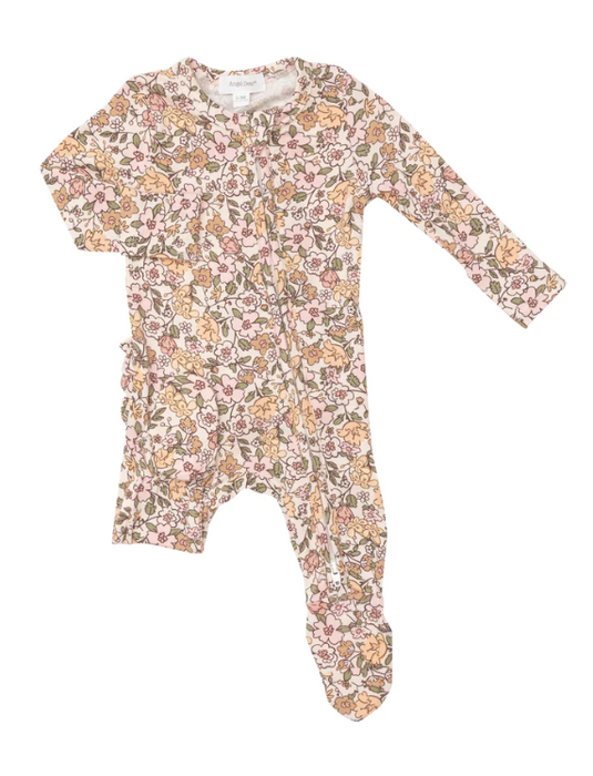 Bamboo Ruffle Zipper Footie | Good Day