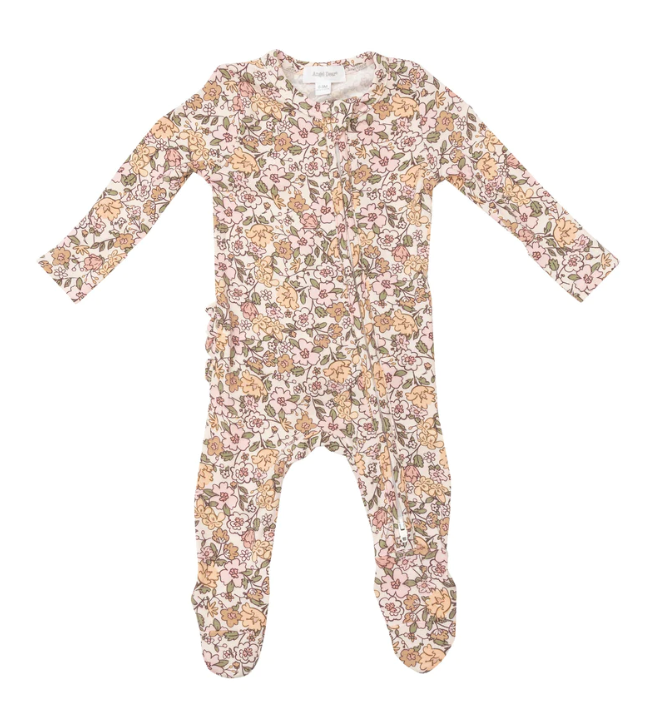Bamboo Ruffle Zipper Footie | Good Day