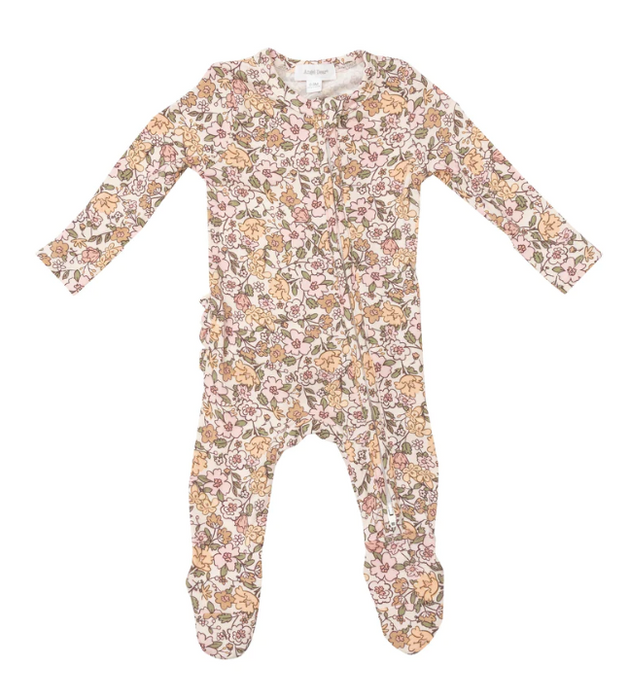 Bamboo Ruffle Zipper Footie | Good Day