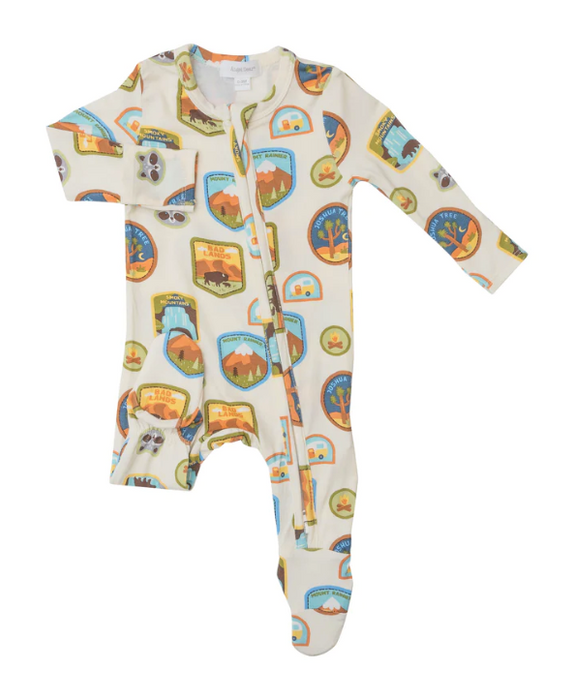 Bamboo Zipper Footie | Nat Parks Patches