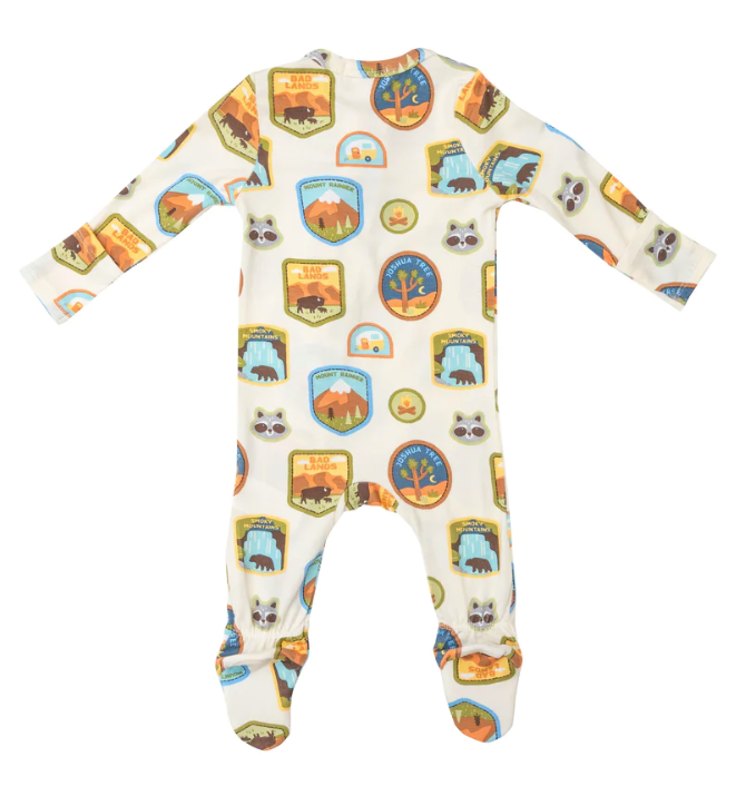 Bamboo Zipper Footie | Nat Parks Patches