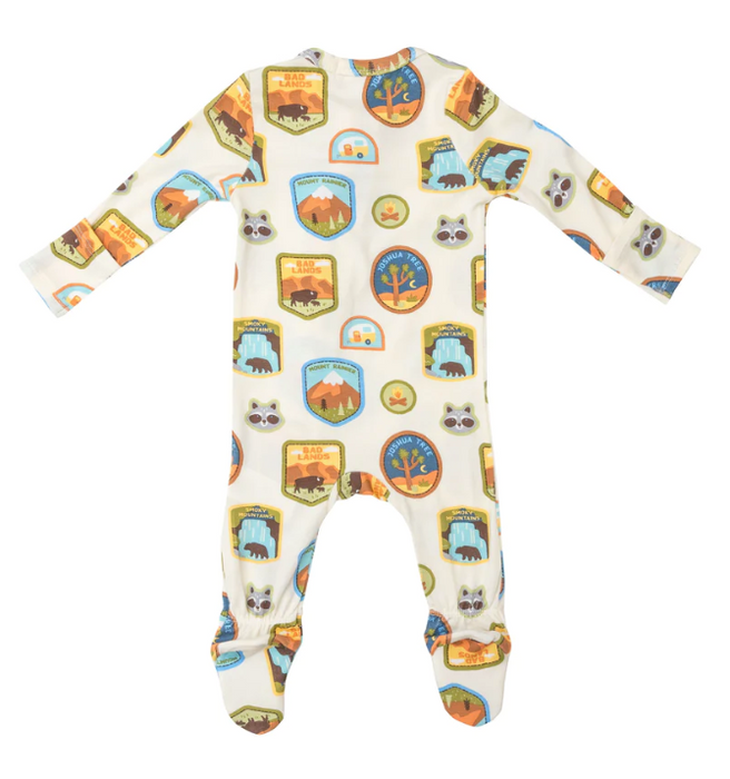 Bamboo Zipper Footie | Nat Parks Patches