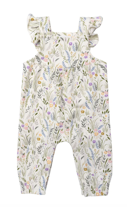 Organic Cotton Ruffle Overall | Riverbank Floral
