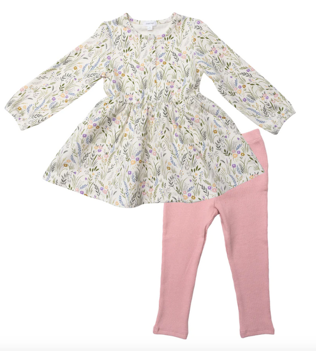 Organic Cotton Dress and Legging | Riverbank Floral