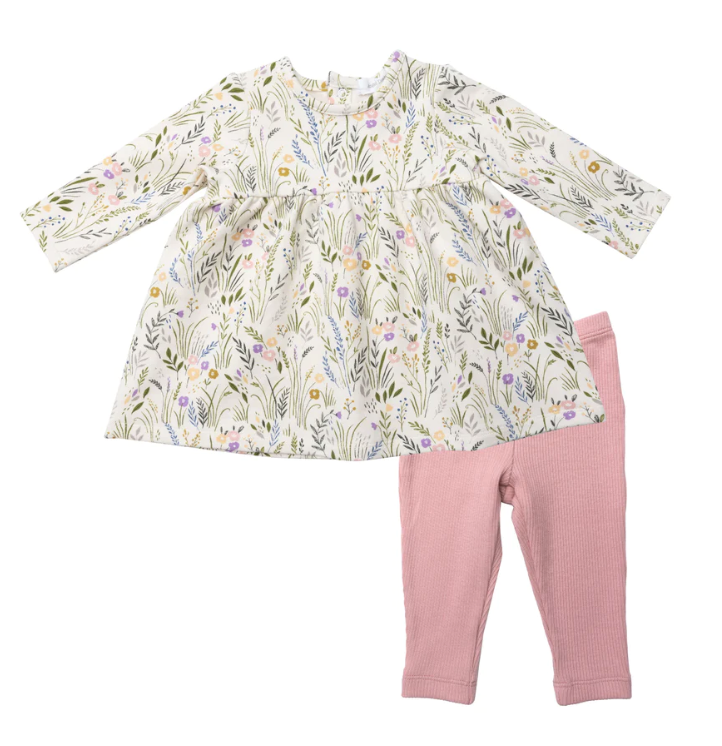 Organic Cotton Dress and Legging | Riverbank Floral