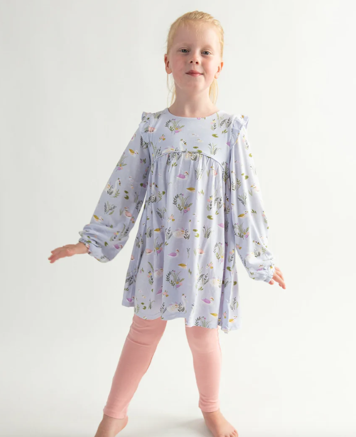 Bamboo Ruffle Dress and Legging | Riverbank Swans