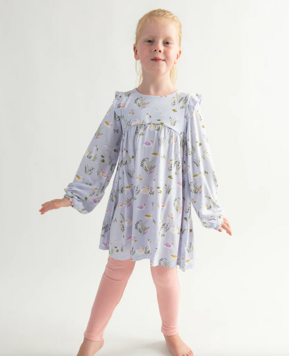 Bamboo Ruffle Dress and Legging | Riverbank Swans
