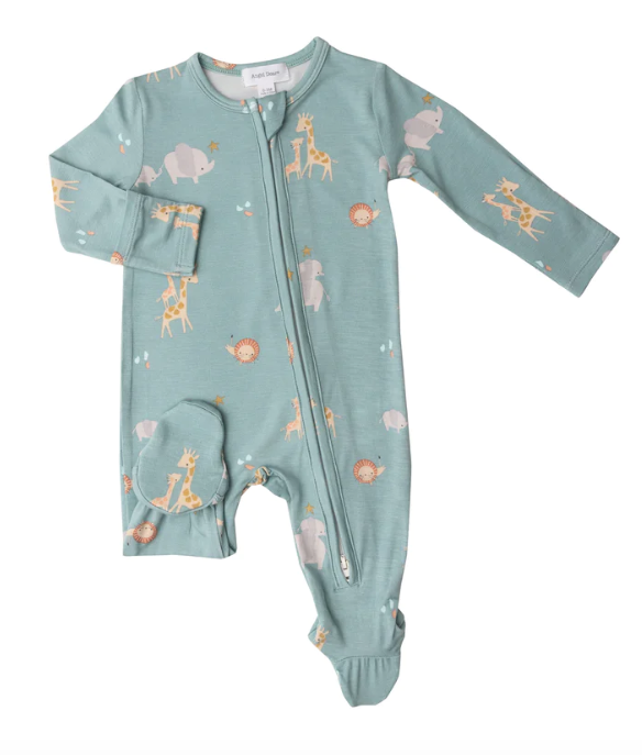Bamboo Zipper Footie | Safari Families