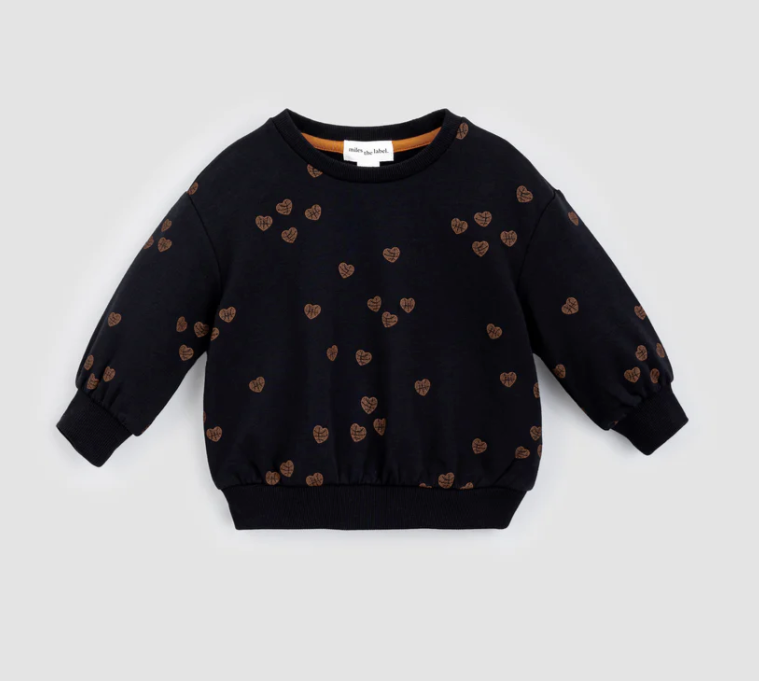 Basketball Heart Print Sweatshirt