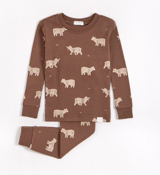 Cub Print PJ Set | Brown