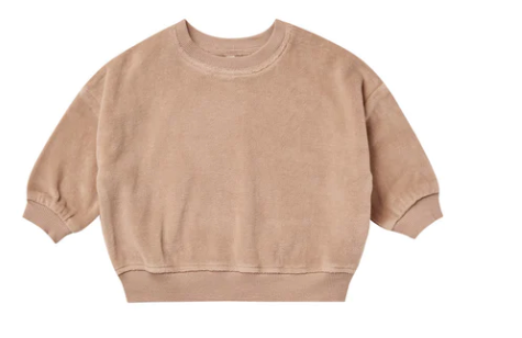 Velour Relaxed Sweatshirt | Blush