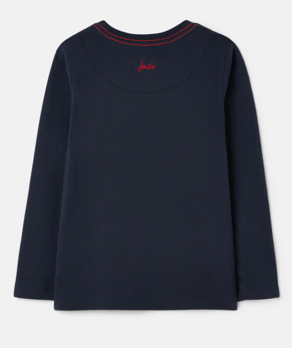 Jack Long Sleeve T Shirt | Festive Dino Navy