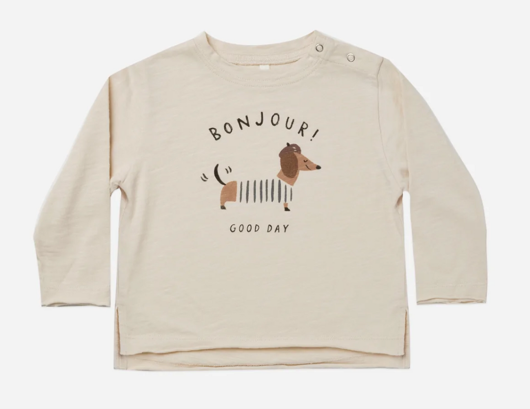 Raw Edge Long Sleeve T-Shirt | Bonjour