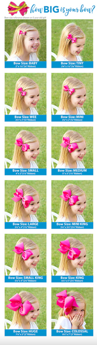 Mini Scalloped Edge Grosgrain Bow | Navy