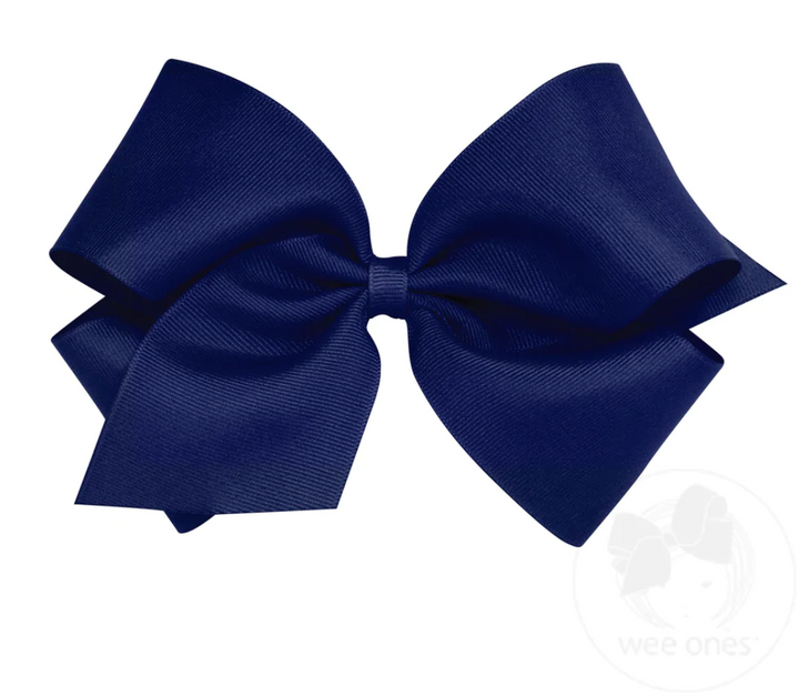 King Grosgrain Hair Bow | Light Navy