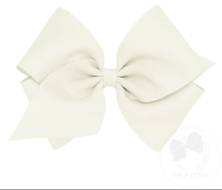 Mini King Grosgrain Bow | Antique White
