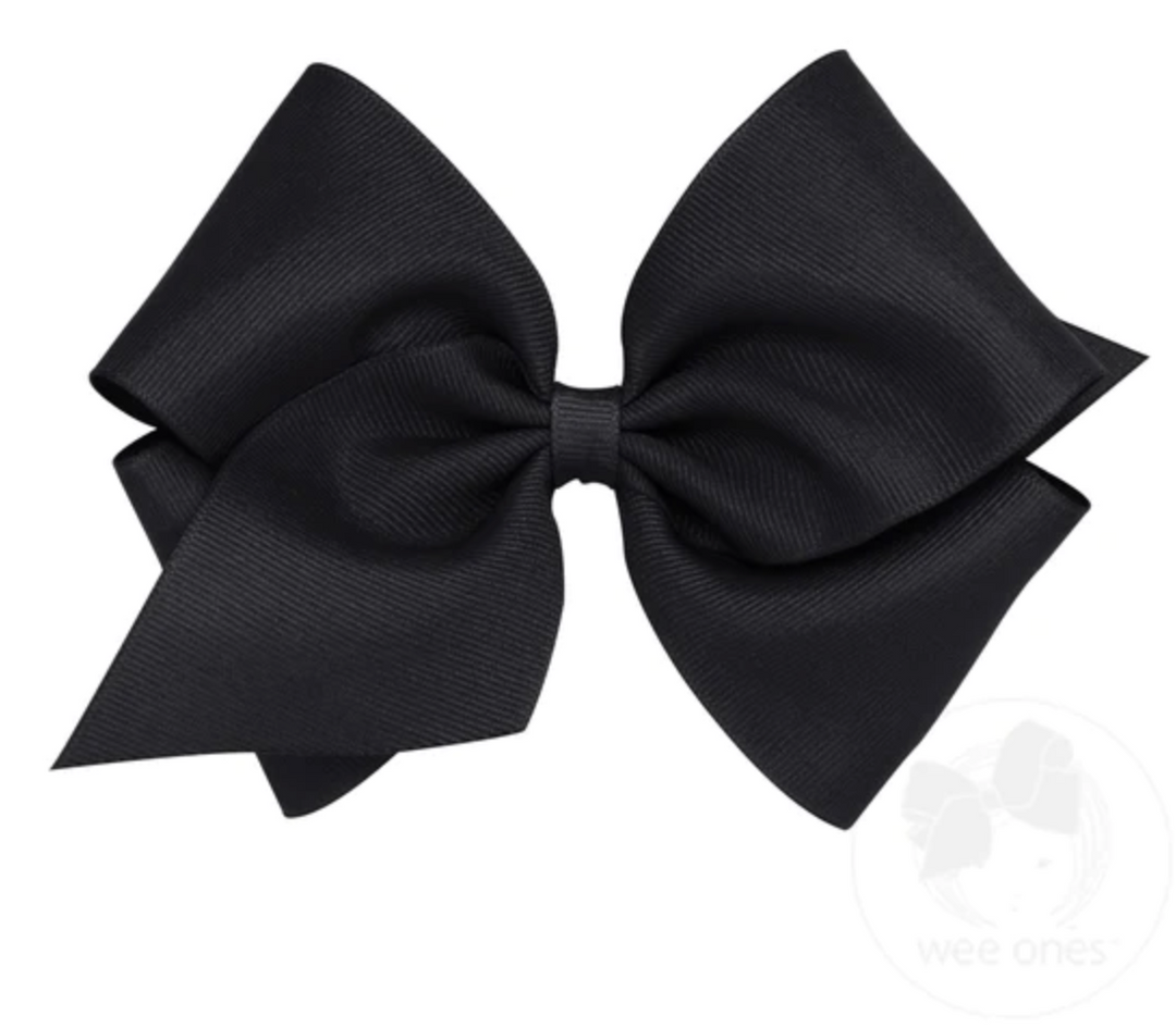 Mini King Grosgrain Bow | Black