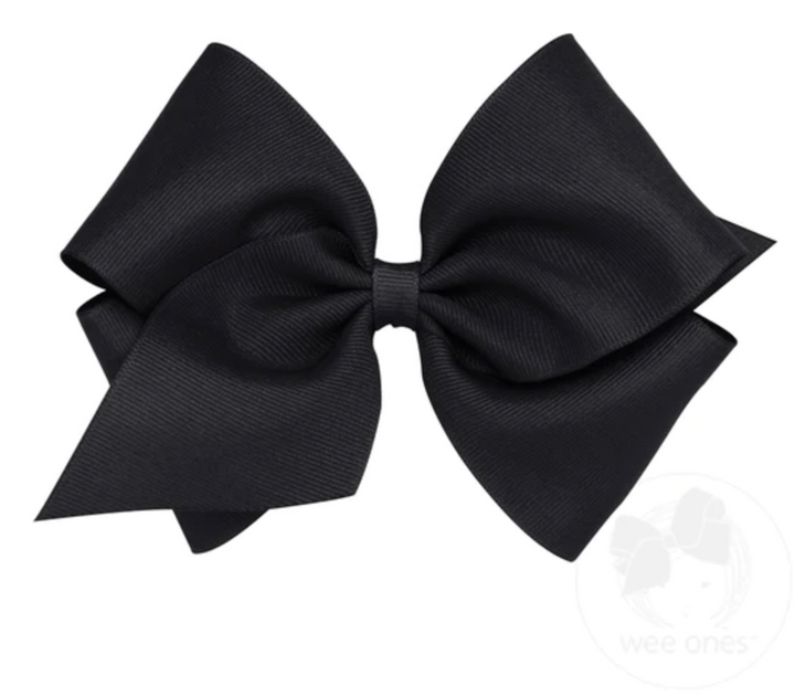 Mini King Grosgrain Bow | Black