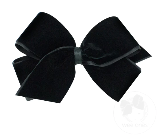 Small King Classic Velvet Bow | Black