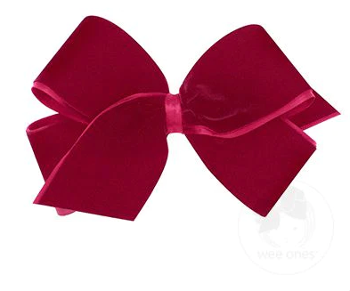 Small King Classic Velvet Bow | Cardinal