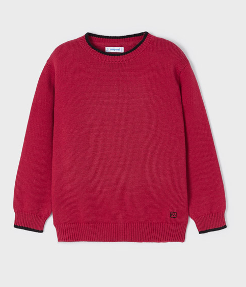 Round Collar Sweater  | Goji Berry | 311