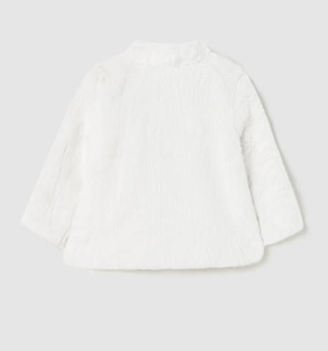 Cuddly Faux Fur Coat | Off White | 2433
