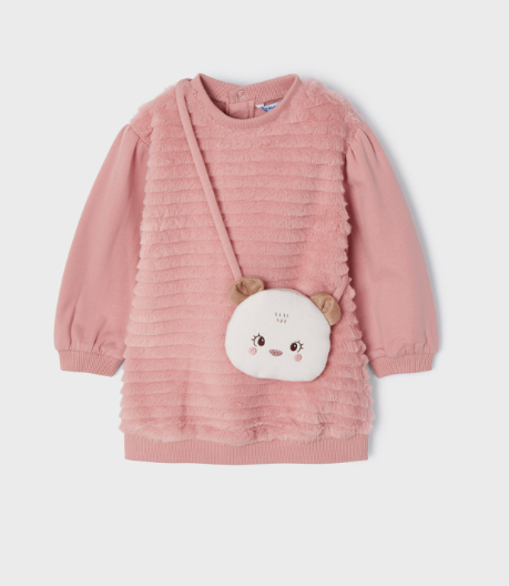 Fur Dress and Purse Set | Blush | 2950