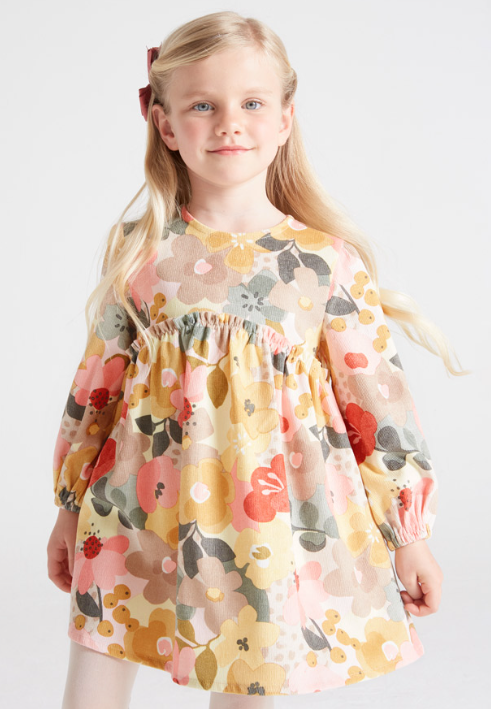 Printed Corduroy Dress | 4963