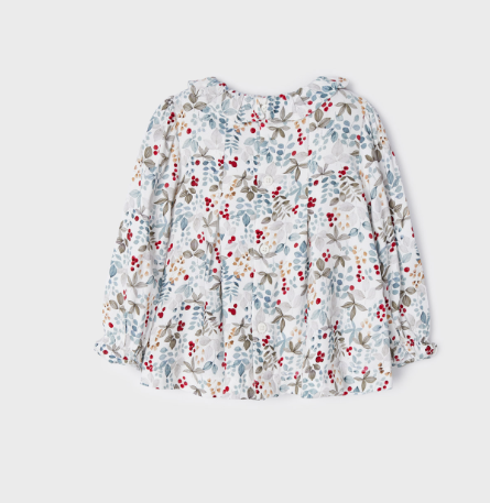 Printed Floral Blouse | Off White | 2164