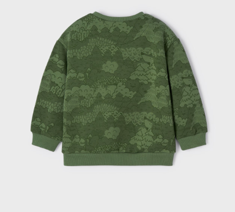 Printed Sweatshirt | Moss | 2411