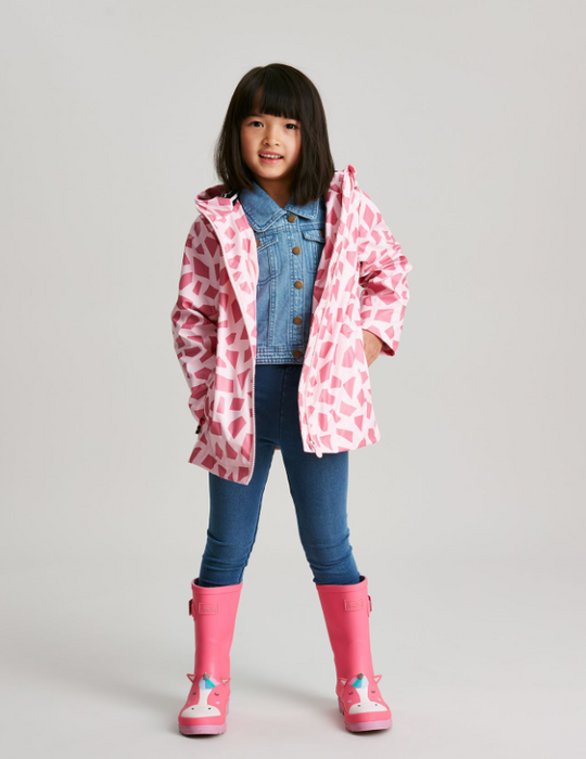 Riverside Showerproof Character Coat | Pink Giraffe