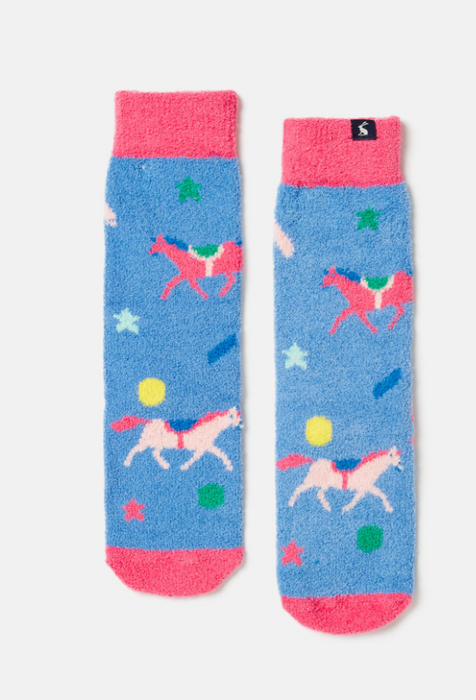 Fluffy Socks | Blue Horse