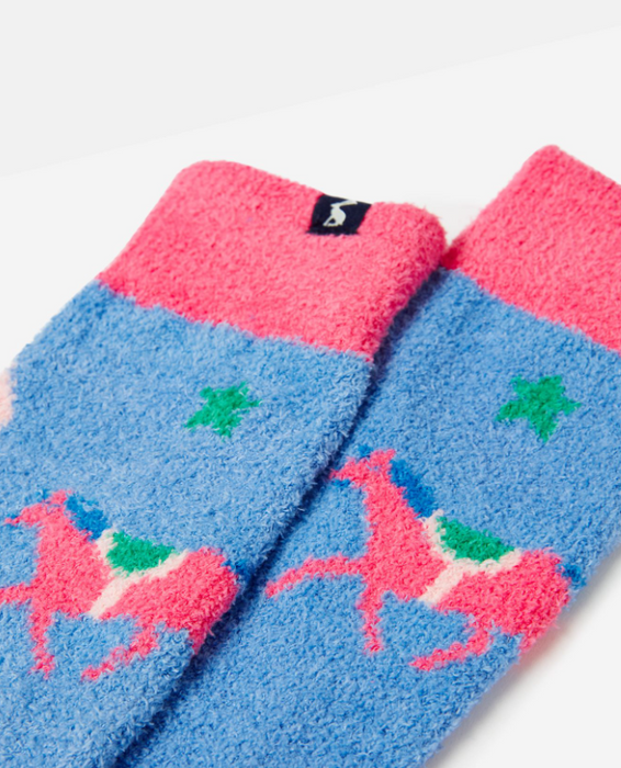 Fluffy Socks | Blue Horse