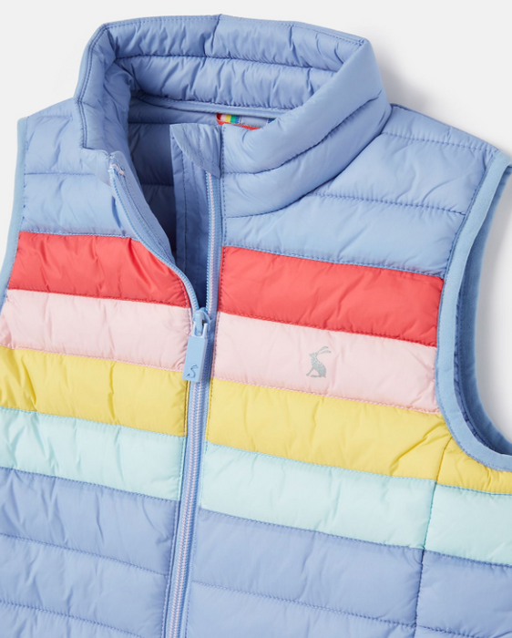 Packable Vest | Haze Blue Color Block